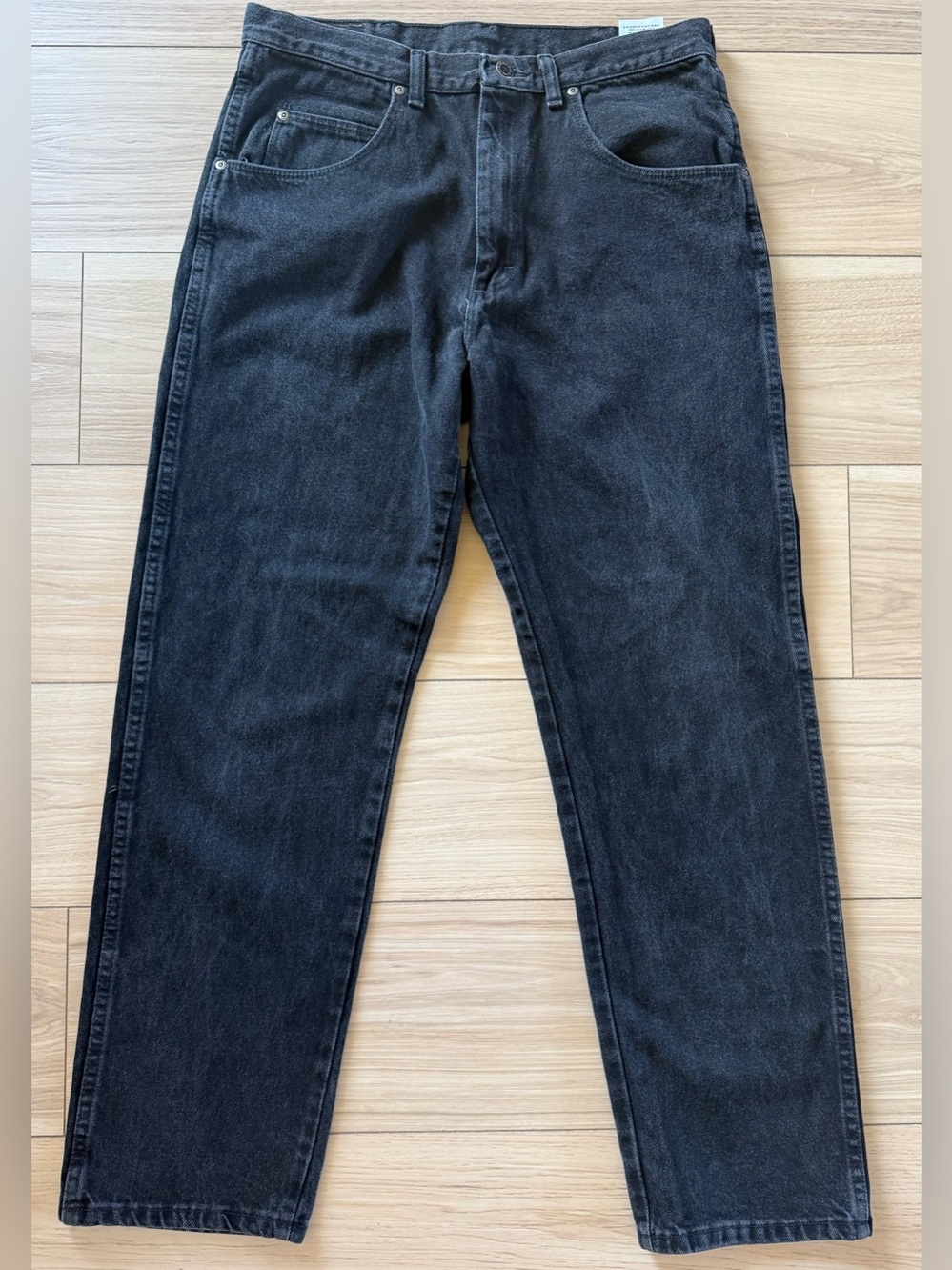 Wrangler Black Straight Jeans - Classic Five-Pocket Fit